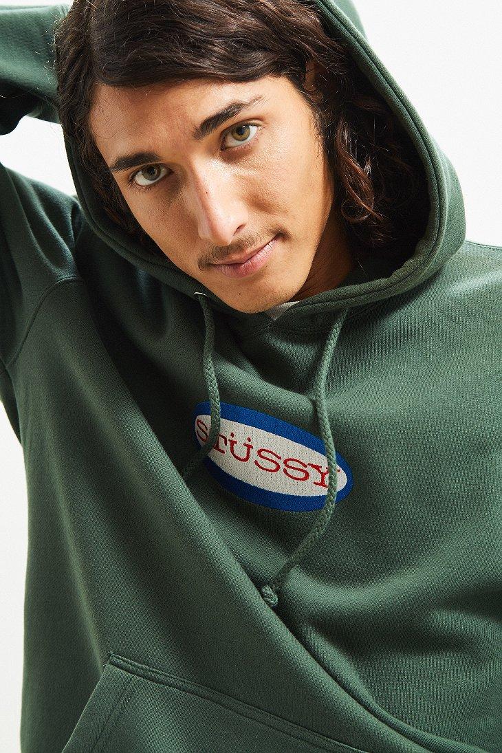Stussy Oval Embroidered Hoodie Sweatshirt in Green for Men | Lyst